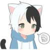 Black and white cat boy 15