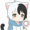 Black and white cat boy 21