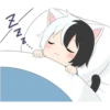 Black and white cat boy 22