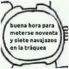 buena hora para meterse noventa y siete navajazos en la tráquea