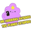 ME HUBIERAS AVISADO TUS PLANES ESTUPIDO