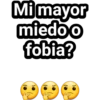 Mi mayor
miedo o
fobia?