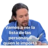 Vamos a ver la
lista de las
personas a
quien le importa