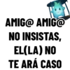 AMIG@ AMIG@
NO INSISTAS,
EL(LA) NO
TE ARÁ CASO