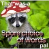 That was a
@raccoon._.village
Spore choice
of words
pal