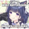 ISAY IT
WON'T HAPPEN AGAIN
BOND
AND THEN I DO IT AGAIN