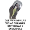 QUE **CHSM** LAS
VIEJAS GUANGAS,
CRITICONAS Y
ENVIDIOSAS