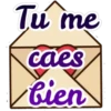 Tu me
caes
bien