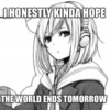 IHONESTLY KINDA HOPE
THE WORLD ENDS TOMORROW