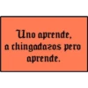 Uno aprende,
a chingadazos pero
aprende.