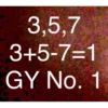 3,5,7
3+5-7=1
GY No. 1