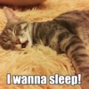 I wanna sleep!