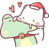 Lazynfatty - Christmas Cat :: @line_stickers 5