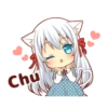 Fluffy White Cat Girl 9