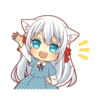 Fluffy White Cat Girl 11