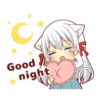 Fluffy White Cat Girl 12