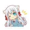 Fluffy White Cat Girl 13