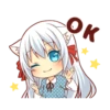 Fluffy White Cat Girl 14