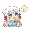 Fluffy White Cat Girl 15