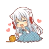 Fluffy White Cat Girl 16