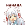 Fluffy White Cat Girl 23