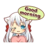 Fluffy White Cat Girl 26
