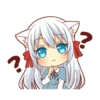 Fluffy White Cat Girl 27