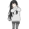 Girl with black hair long TL-EDIT 16