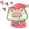 Lazynfatty - Christmas Frog :: @line_stickers 5