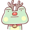 Lazynfatty - Christmas Frog :: @line_stickers 21