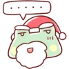 Lazynfatty - Christmas Frog :: @line_stickers 27