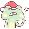 Lazynfatty - Christmas Frog :: @line_stickers 29