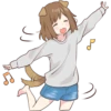 Dog girls sticker 5