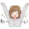 Dog girls sticker 29