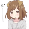 Dog girls sticker 30