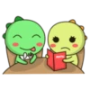 Kawaii Dino and friend 16