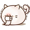 Sticker of a round and pretty cat 5