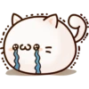 Sticker of a round and pretty cat 7
