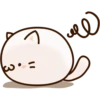 Sticker of a round and pretty cat 9