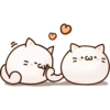 Sticker of a round and pretty cat 11