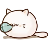 Sticker of a round and pretty cat 12