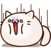 Sticker of a round and pretty cat 13