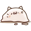 Sticker of a round and pretty cat 14