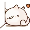 Sticker of a round and pretty cat 15