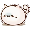 Sticker of a round and pretty cat 19