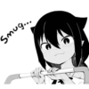 Smug...
COMMAN