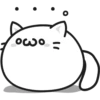 Sticker of a round and pretty cat 22