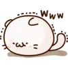 Sticker of a round and pretty cat 24