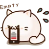 Sticker of a round and pretty cat 25