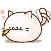 Sticker of a round and pretty cat 26